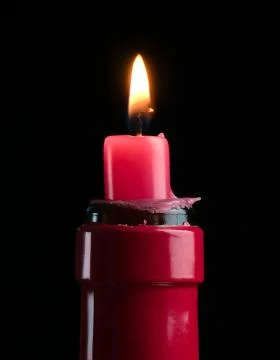 -wine candle- Stock Photos