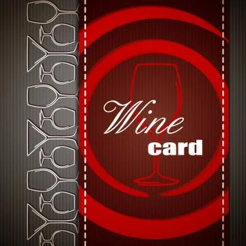 Wine card design. Stock Illustration