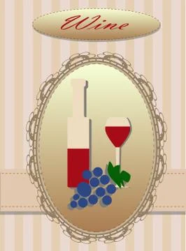 Wine card Stock Illustration