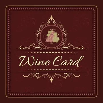 Wine Card Stock Illustration