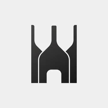 Wine Castle Logo Stock Illustration