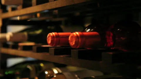 Wine cellar in Bistro Stock Footage 594119