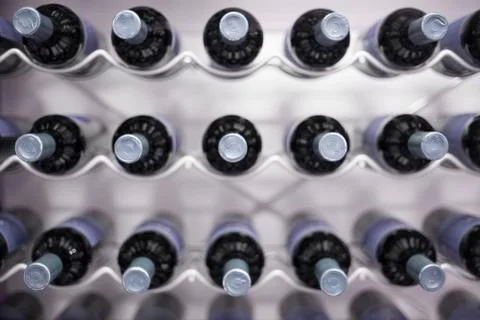 Wine cellar bottles Stock Photos