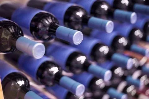 Wine cellar bottles Stock Photos