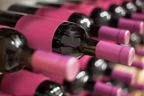 Wine cellar bottles Foto stock