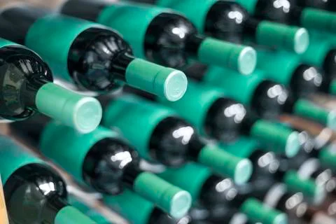 Wine cellar bottles Stock Photos