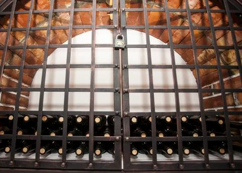 Wine cellar brick vault Foto stock
