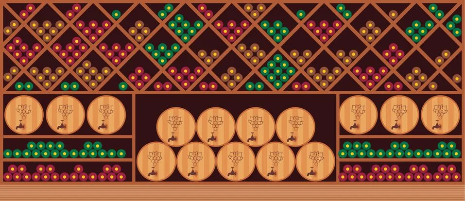 Wine cellar Stock Illustration