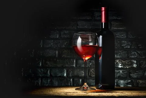 Wine in cellar Stock Photos