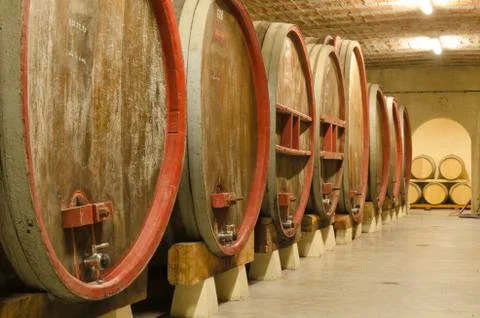 Wine cellar in provence Stock Photos