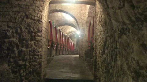 The wine cellars of Montepulciano Video stock 12453983