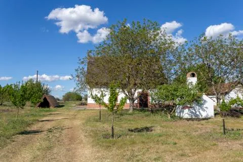 Wine cellars in Ocsa, Hungary 스톡 사진
