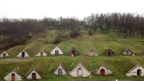 Wine cellars In Tokaj Stock Footage 120418495
