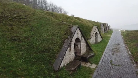 Wine cellars In Tokaj 스톡 동영상 120418800