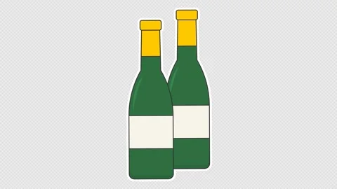 Wine champagne bottles Stock-Footage 342019885
