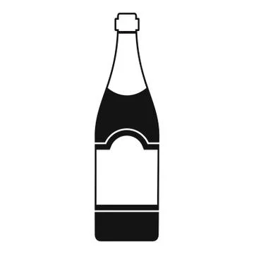 Wine champagne icon, simple style Stock Illustration