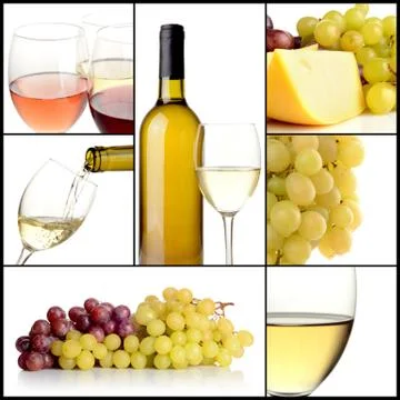 Wine collage Stock Photos