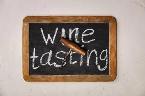 Wine composition on rustic background Stock Photos