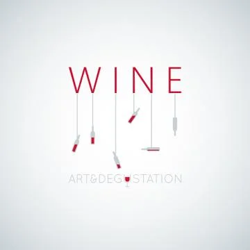 Wine concept art design vector background Stock Illustration