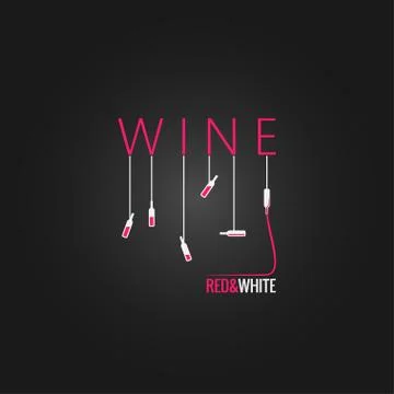 Wine concept design background Stock Illustration