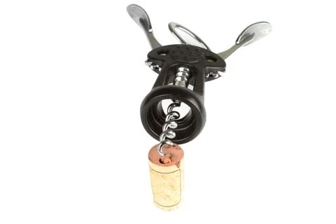 Wine cork and corkscrew Foto stock