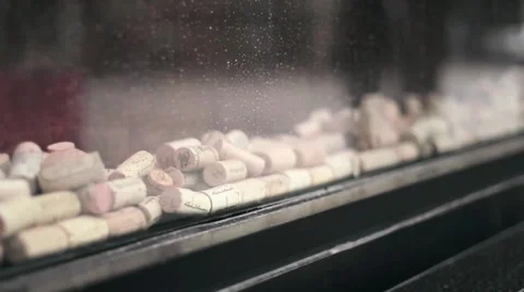 Wine Cork Window Display 库存影片 32359783