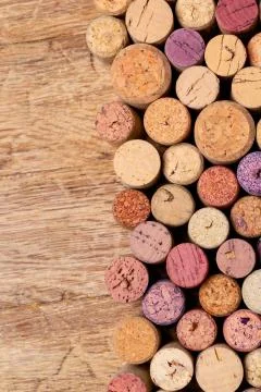 Wine corks background. Stock Photos