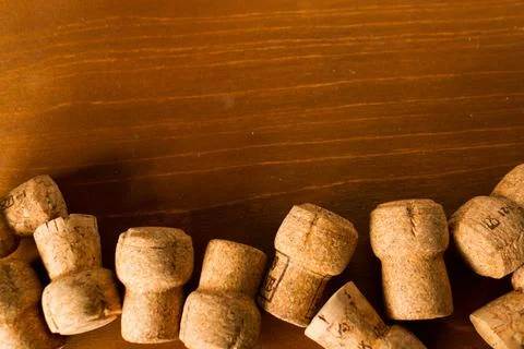 Wine corks background. Stock Photos