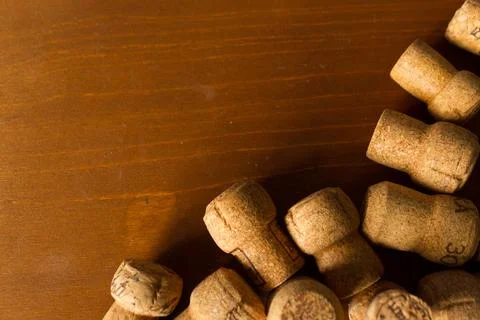 Wine corks background. Stock Photos