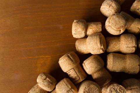 Wine corks background. Stock Photos