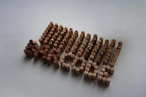 Wine corks bar code Foto stock