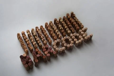 Wine corks barcode on white background Foto stock