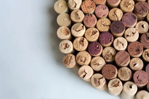 Wine corks circular sector texture Stock Photos