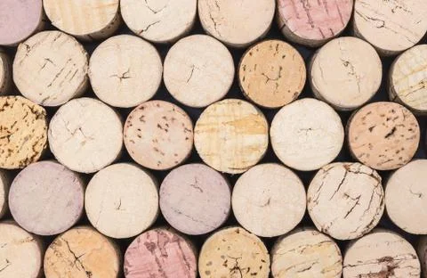 Wine corks close-up background texture Stock Photos