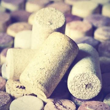 Wine corks close-up Stock Photos