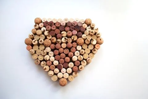Wine corks diamond shaped composition Stock Photos