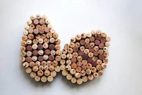 Wine corks Easter eggs Stock Photos