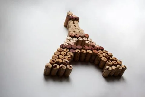 Wine corks Eiffel tower miniature 写真素材