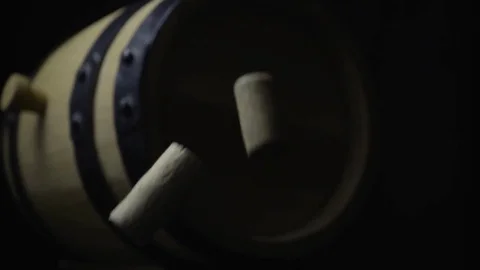 Wine corks fall on top of the table slow motion Stock Footage 73131939