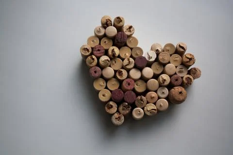 Wine corks heart Stock Photos