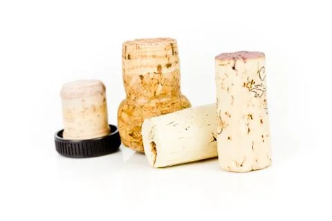 Wine corks isolated Stock Photos