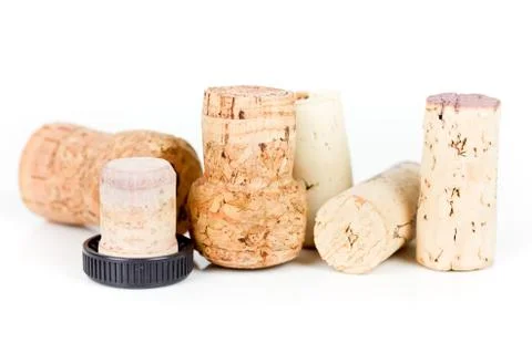 Wine corks isolated Stock Photos