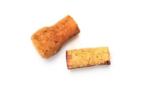 Wine corks isolated on white background - Image Stock Photos