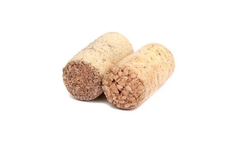 Wine corks isolated on the white Stock Photos
