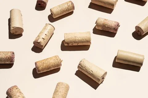 Wine corks monochrome composition. Stock Photos