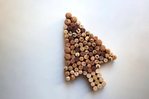 Wine corks mouse cursor Stock Photos