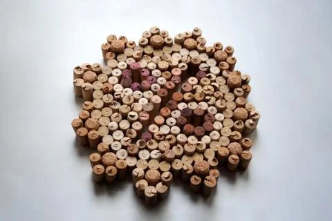 Wine corks percentage composition Stock Photos