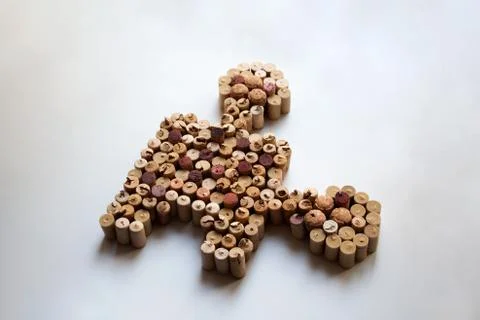 Wine corks puzzle item Stock Photos