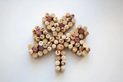 Wine corks shamrock Stock Photos