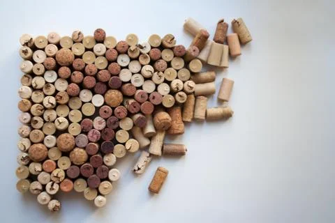 Wine corks splash Stock Photos